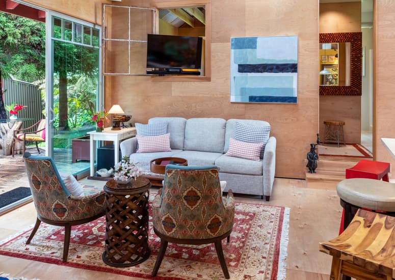 Living room of Pele bungalow