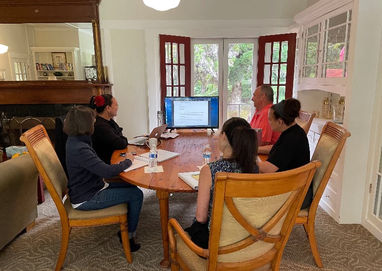 group meeting at Volcano Village Estates