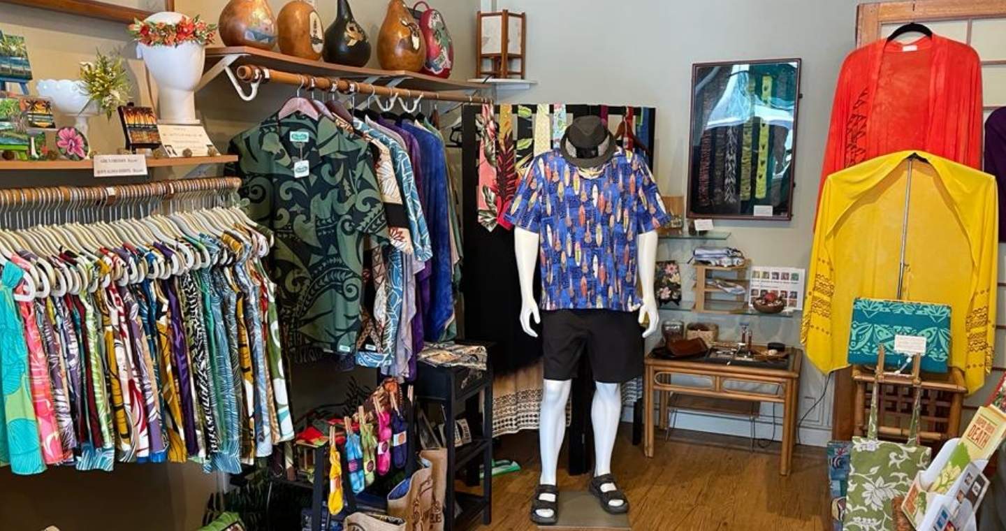Clothing at a store in Hilo, Hawaii