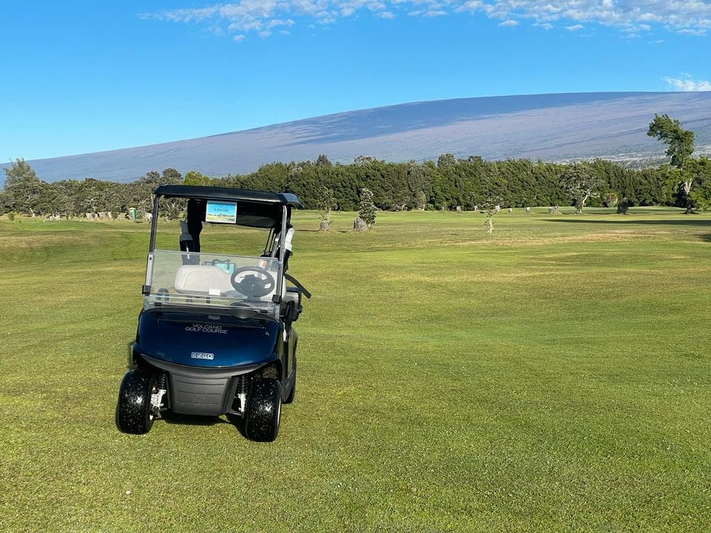 Golf cart on the greens