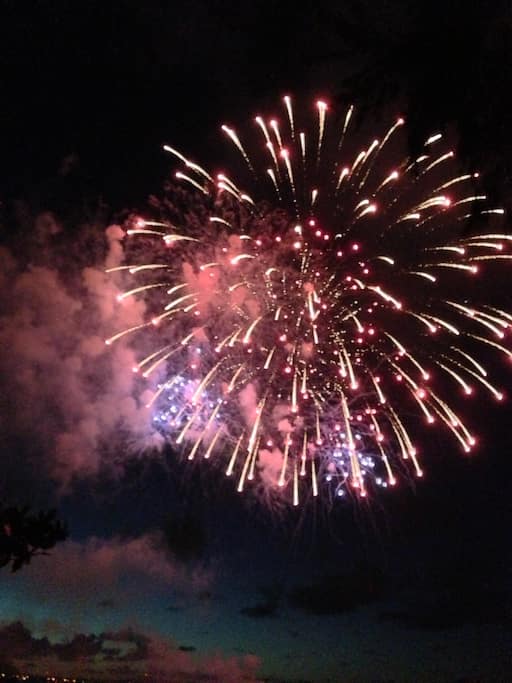 Fireworks over Hawaii in July