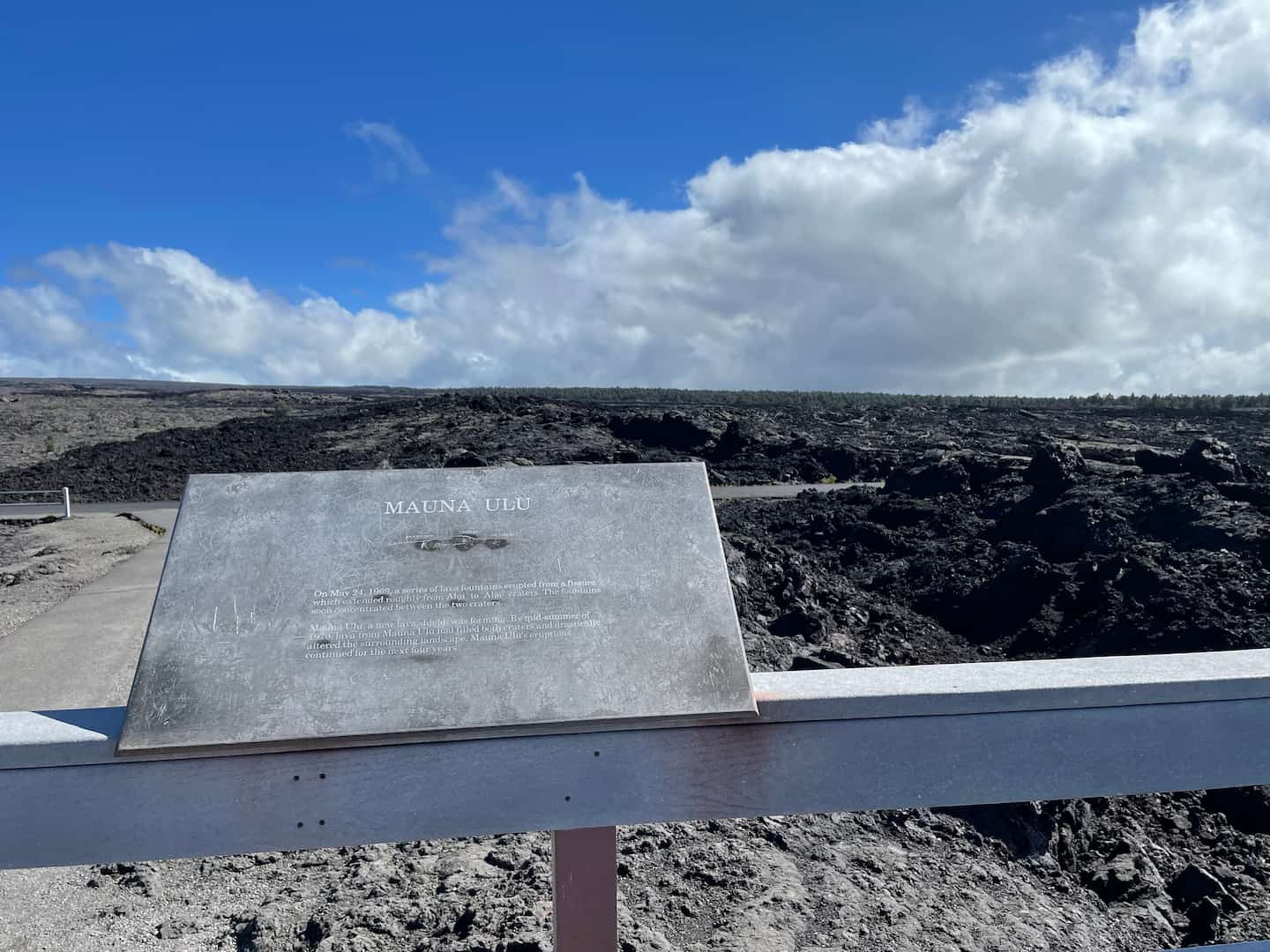Mauna Ulu Overlook on Chain of Craters Road on the Big Island