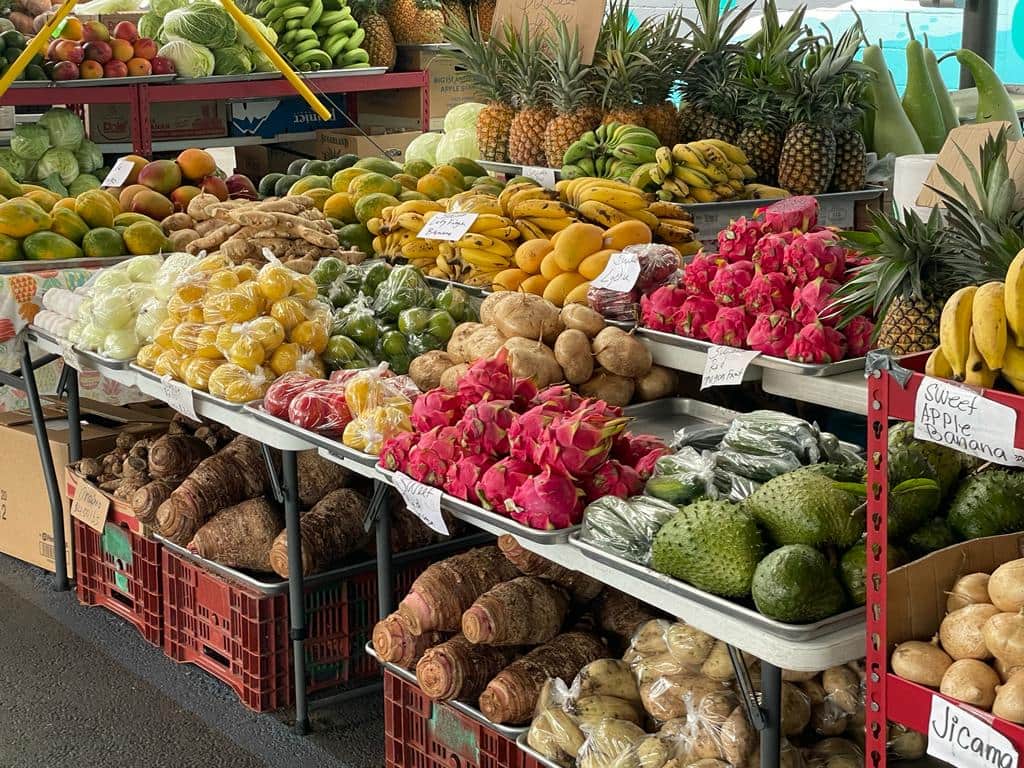 Fresh fruit at the Hilo Farmers Market